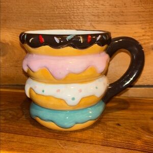Kitschy Donut Stack Coffee Mug. 48 ounces